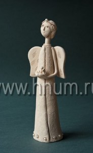 Керамический Ангел объёмный - авторская керамика в подарок на Новый Год и Рождество - купить в интернет магазине ХНУМ