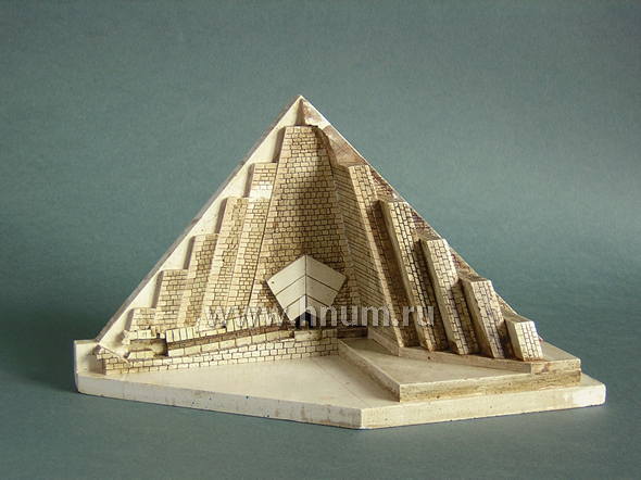 Декоративная гипсовая скульптура Пирамида Египетская устройство внутри макет в разрезе - Коллекция: Скульптура Древнего Египта