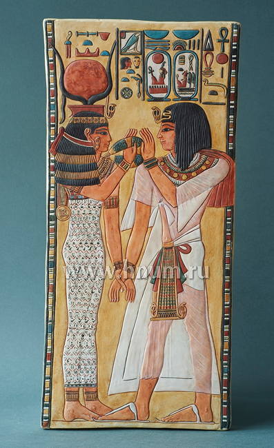 Декоративная скульптура из гипса СЕТИ I И ХАТХОР - Коллекция: Скульптура Древнего Египта