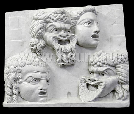 Интерьерная скульптура на заказ Маски древнегреческого театра