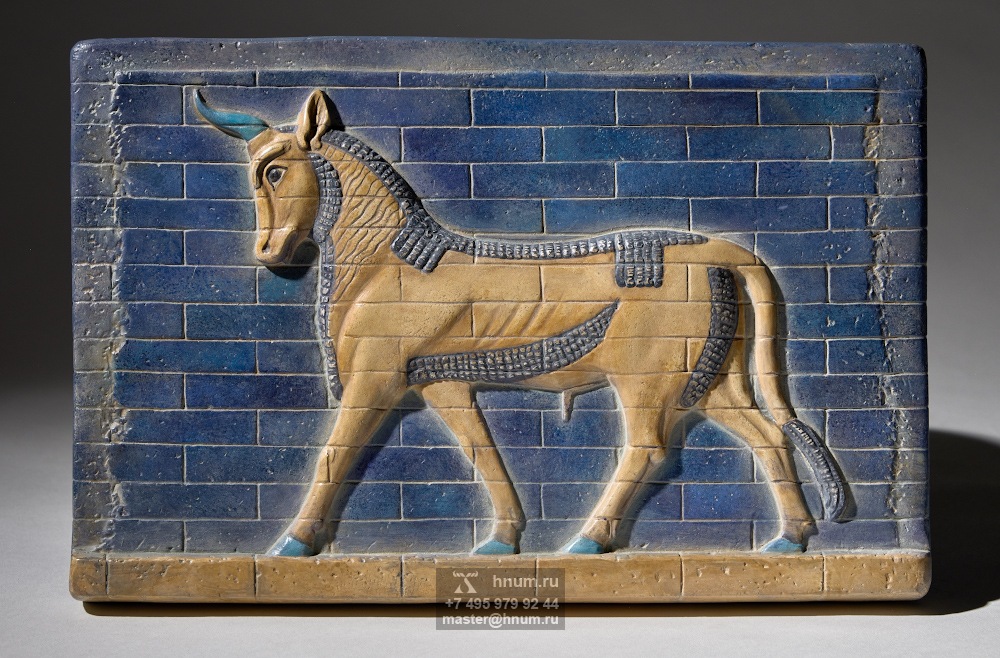 Декоративный скульптурный рельеф Бык с ворот Иштар - Коллекция: Древняя Месопотамия