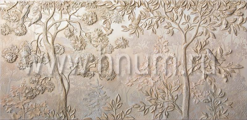 Рельефное декоративное панно на природную тему - изготовление на заказ - художественная мастерская БМ ХНУМ
