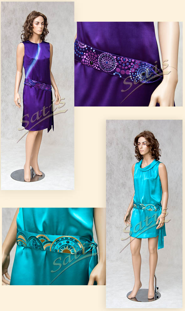 Платья и аксессурами с вышивкой из шёлка. Коллекция моделей