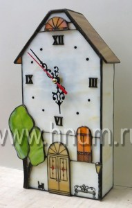 Витражные часы Дом тиффани - витражи в подарок - купить в интернет магазине БМ ХНУМ